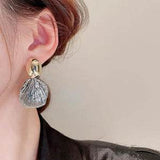 Vintage SS Jewelery Golden Fan earring - Muze London