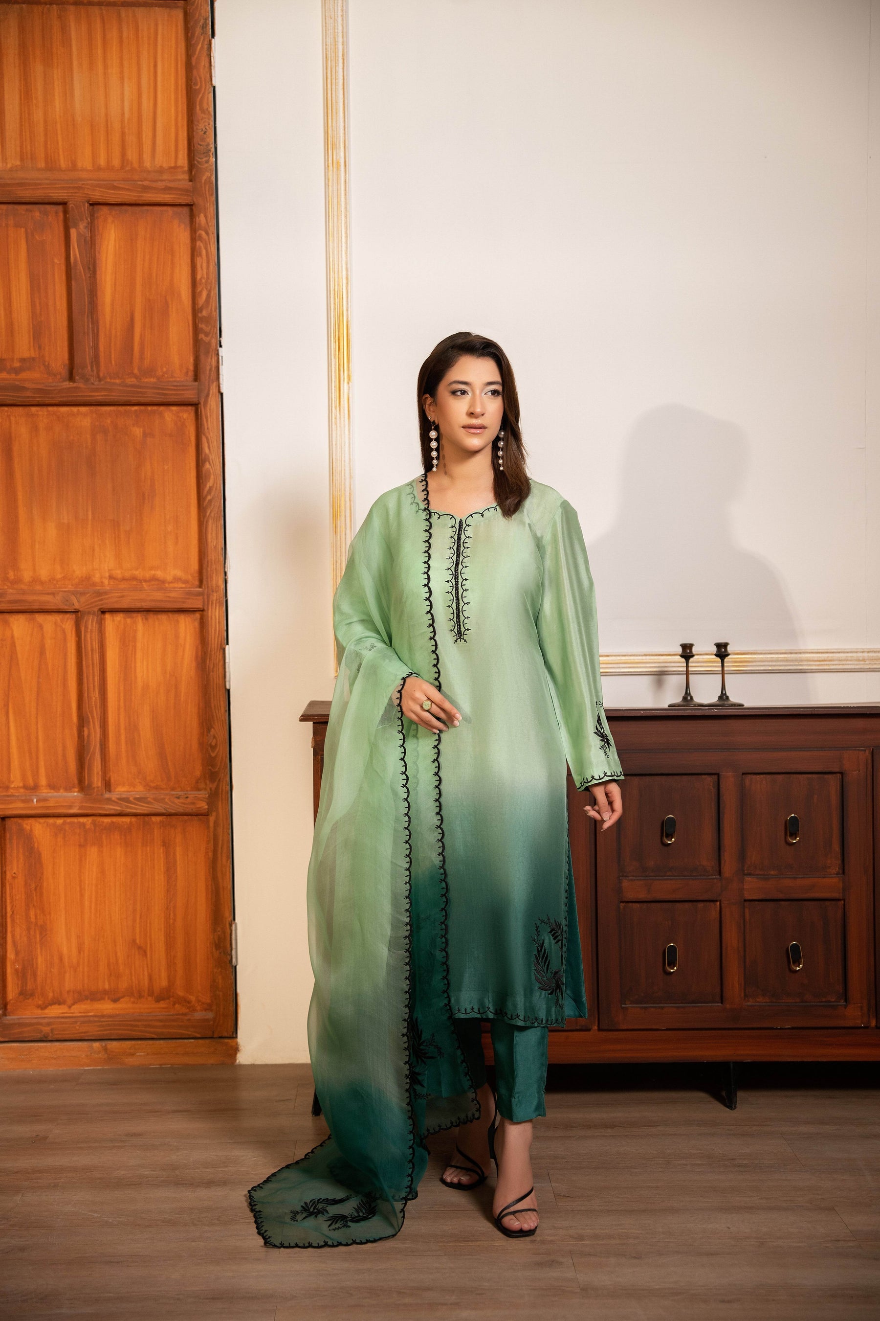 Daisy Serenity Tie-Dye Three-Piece – Emerald Mist - Muze London