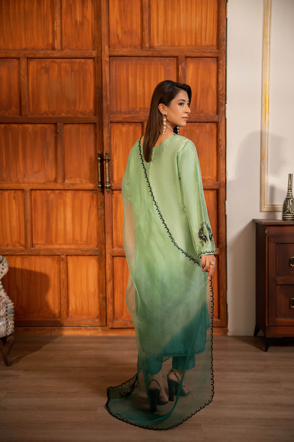Daisy Serenity Tie-Dye Three-Piece – Emerald Mist - Muze London