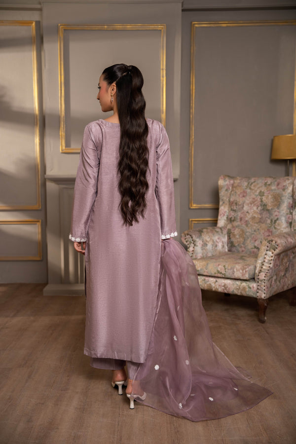 Whispering Lilac - Aree Embroidered Luxe Set - Muze London