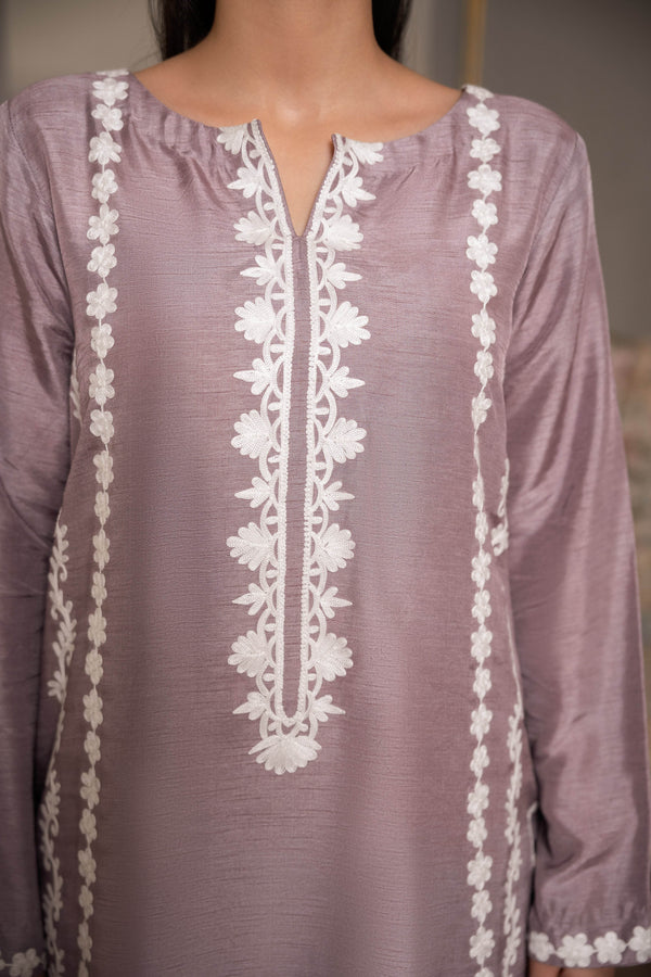Whispering Lilac - Aree Embroidered Luxe Set - Muze London