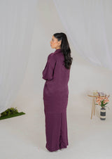 Plum Luxe Velvet Silk Coord Set - Muze London