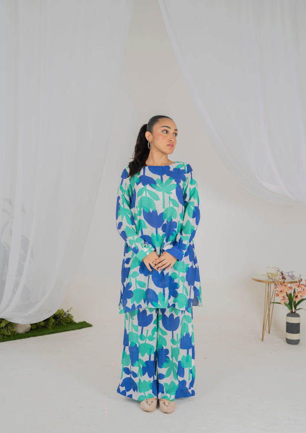 Vibe Check Lawn Silk Two-Piece Set - Muze London