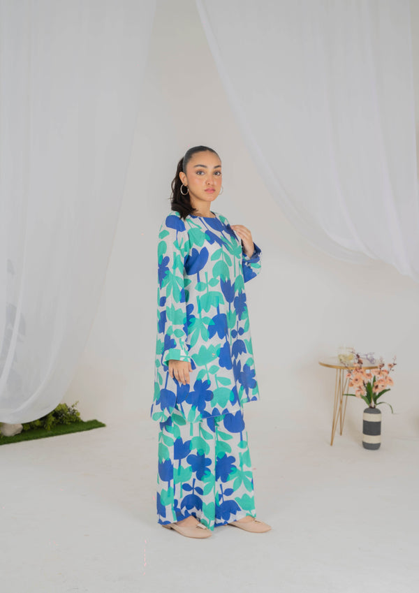 Vibe Check Lawn Silk Two-Piece Set - Muze London