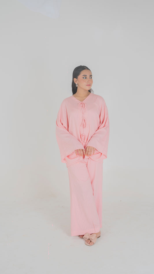 Soft Blush Cotton Silk Set