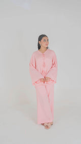Soft Blush Cotton Silk Set - Muze London