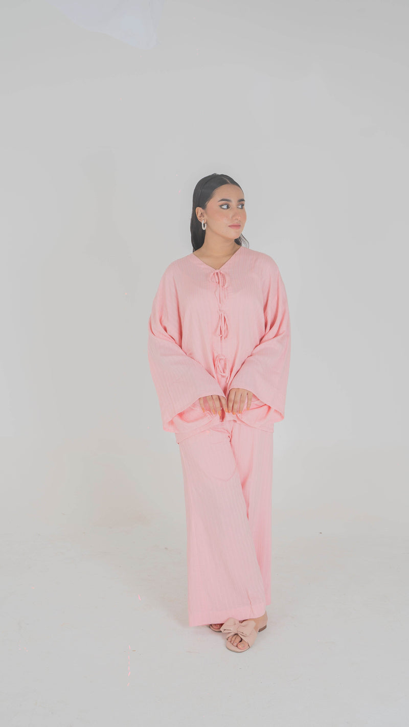 Soft Blush Cotton Silk Set - Muze London