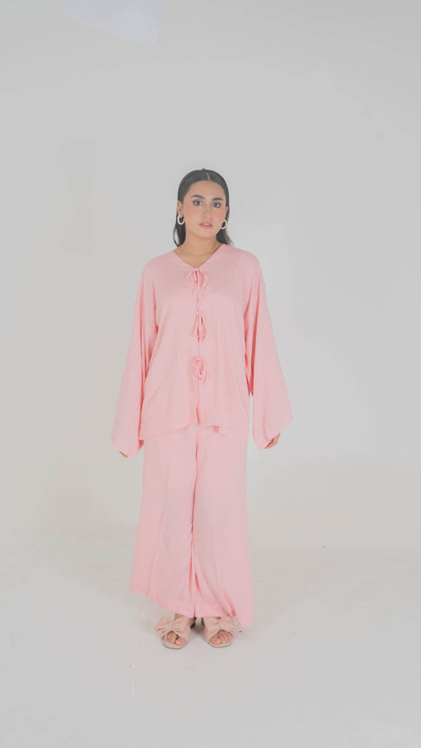 Soft Blush Cotton Silk Set - Muze London