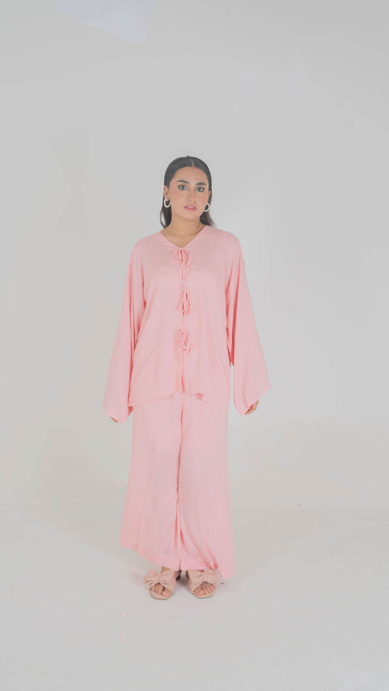 Soft Blush Cotton Silk Set - Muze London