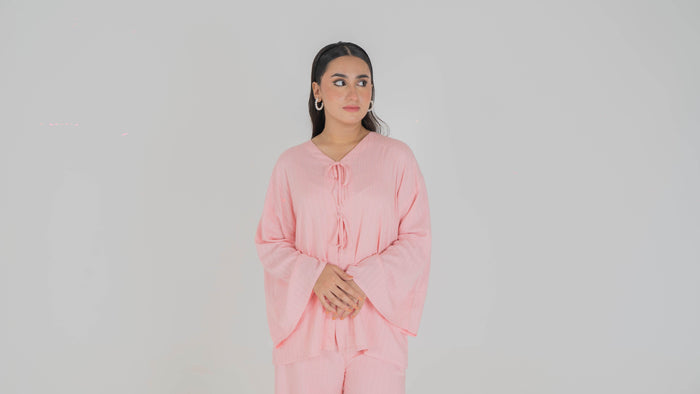 Soft Blush Cotton Silk Set - Muze London