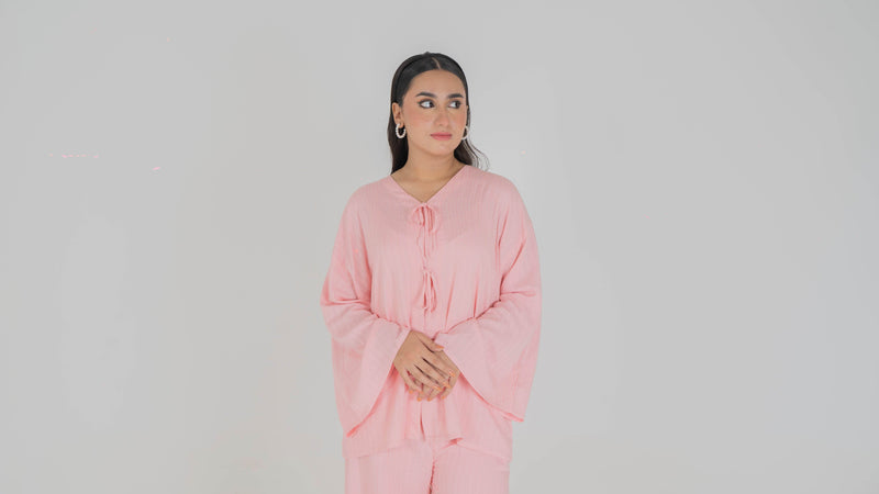 Soft Blush Cotton Silk Set - Muze London