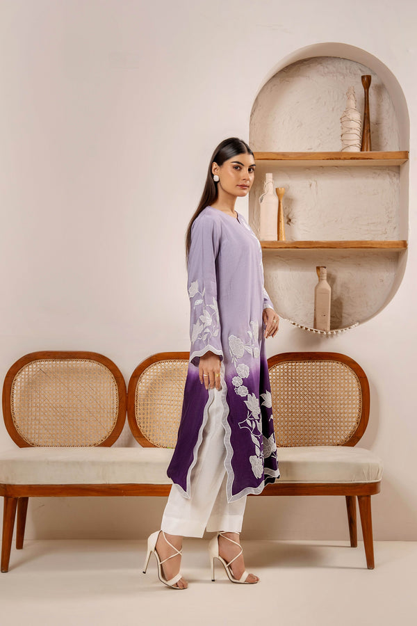 Floral Elegance – Embroidered Patchwork Tie & Dye 2-Piece - Muze London