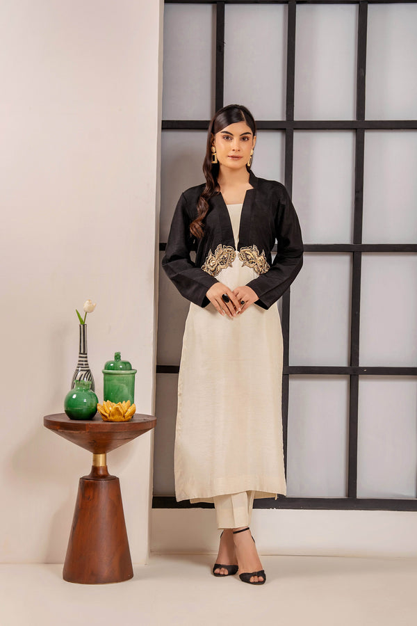 Noir Elegance – Hand-embellished motif - Muze London