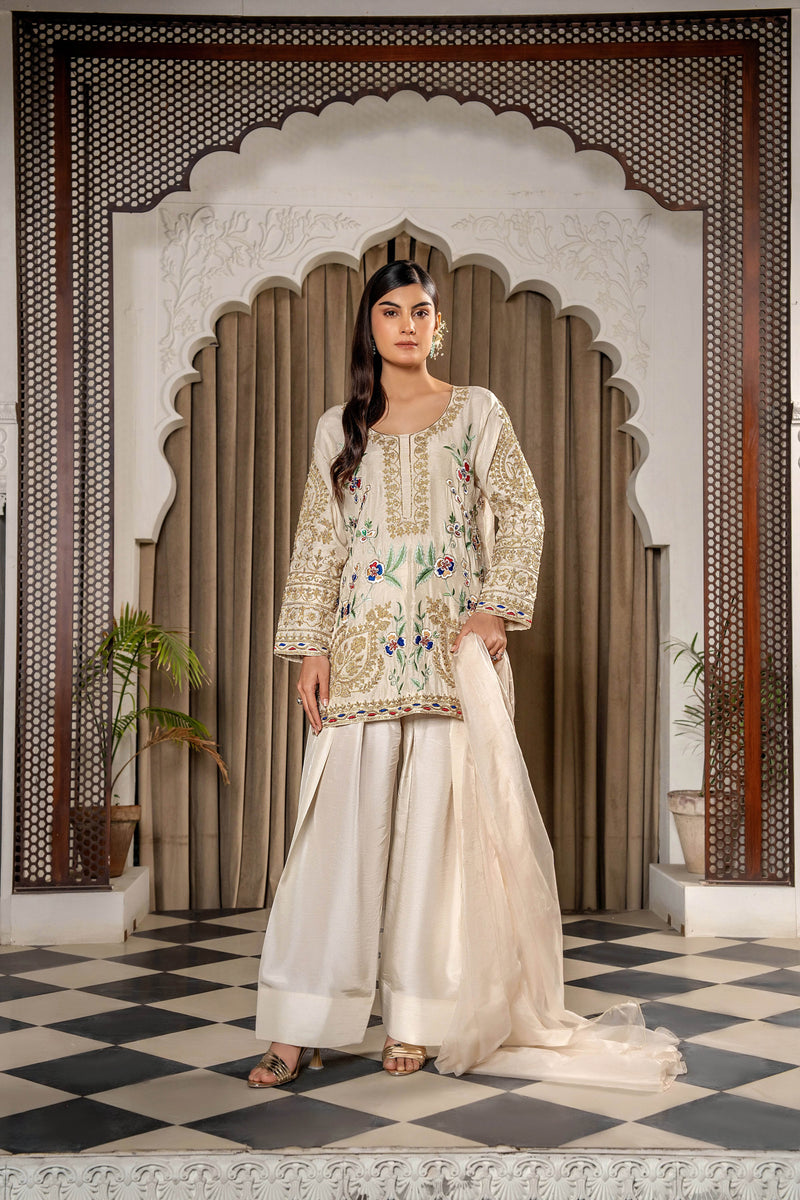 Rawayat Farshi Shalwar Set – A Timeless Masterpiece in Dorri & Work - Muze London