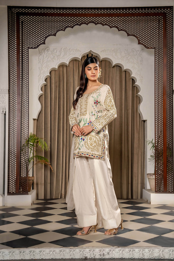 Rawayat Farshi Shalwar Set – A Timeless Masterpiece in Dorri & Work - Muze London