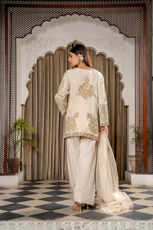 Rawayat Farshi Shalwar Set – A Timeless Masterpiece in Dorri & Work - Muze London