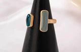 Geometric SS Adjustable Ring - Muze London
