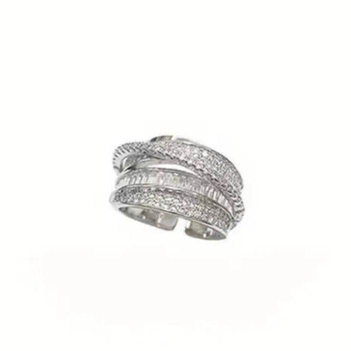 Geometric SS Ring Adjustable - Muze London