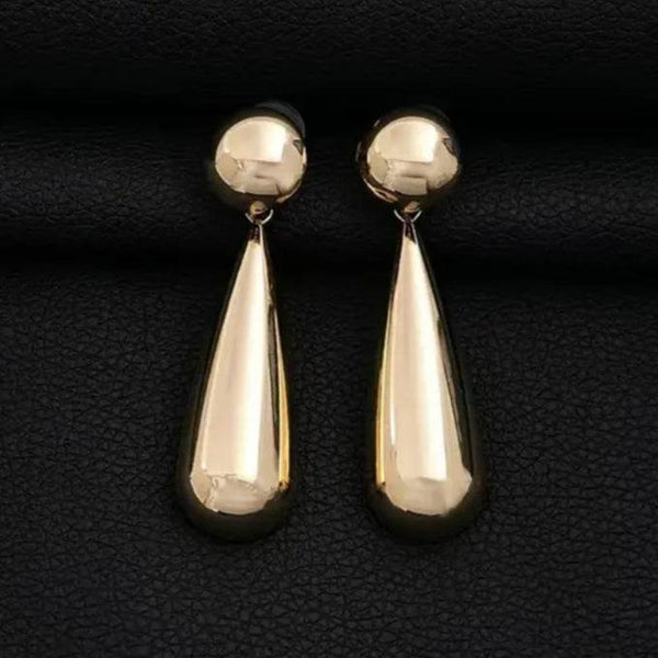 Elegant SS Geometric Drop Earrings - Muze London