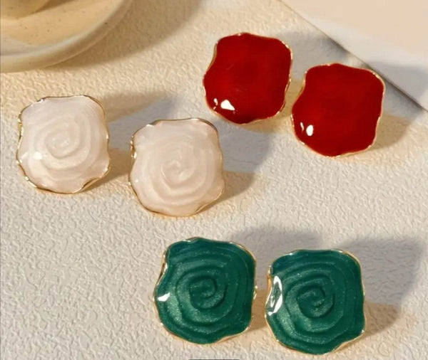 Vintage SS Resin Geometric Earrings - Muze London