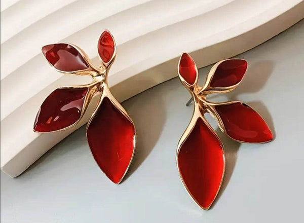 Vintage SS Leaf Drop Studs - Muze London