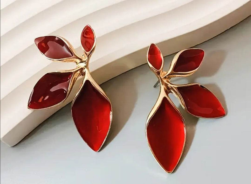 Vintage SS Leaf Drop Studs - Muze London