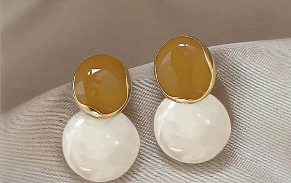 Elegant PC Dangle Earrings - Muze London