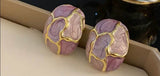 Turtle Enamel PC Stud Earrings - Muze London
