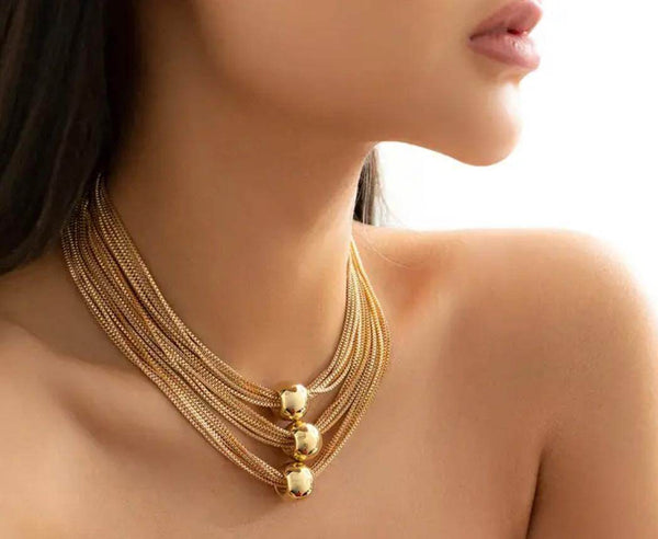 Exaggerated SS Multilayered Chain - Muze London
