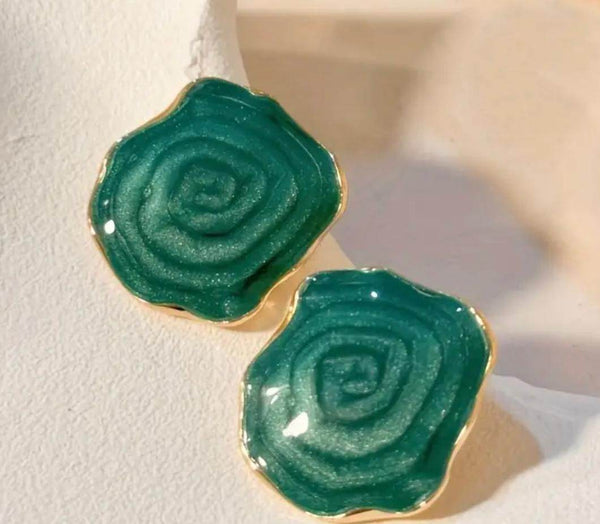 Vintage SS Resin Geometric Earrings - Muze London